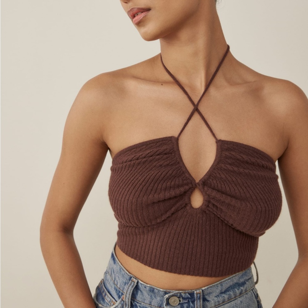 Reformation Vittorio Cashmere Halter Top
